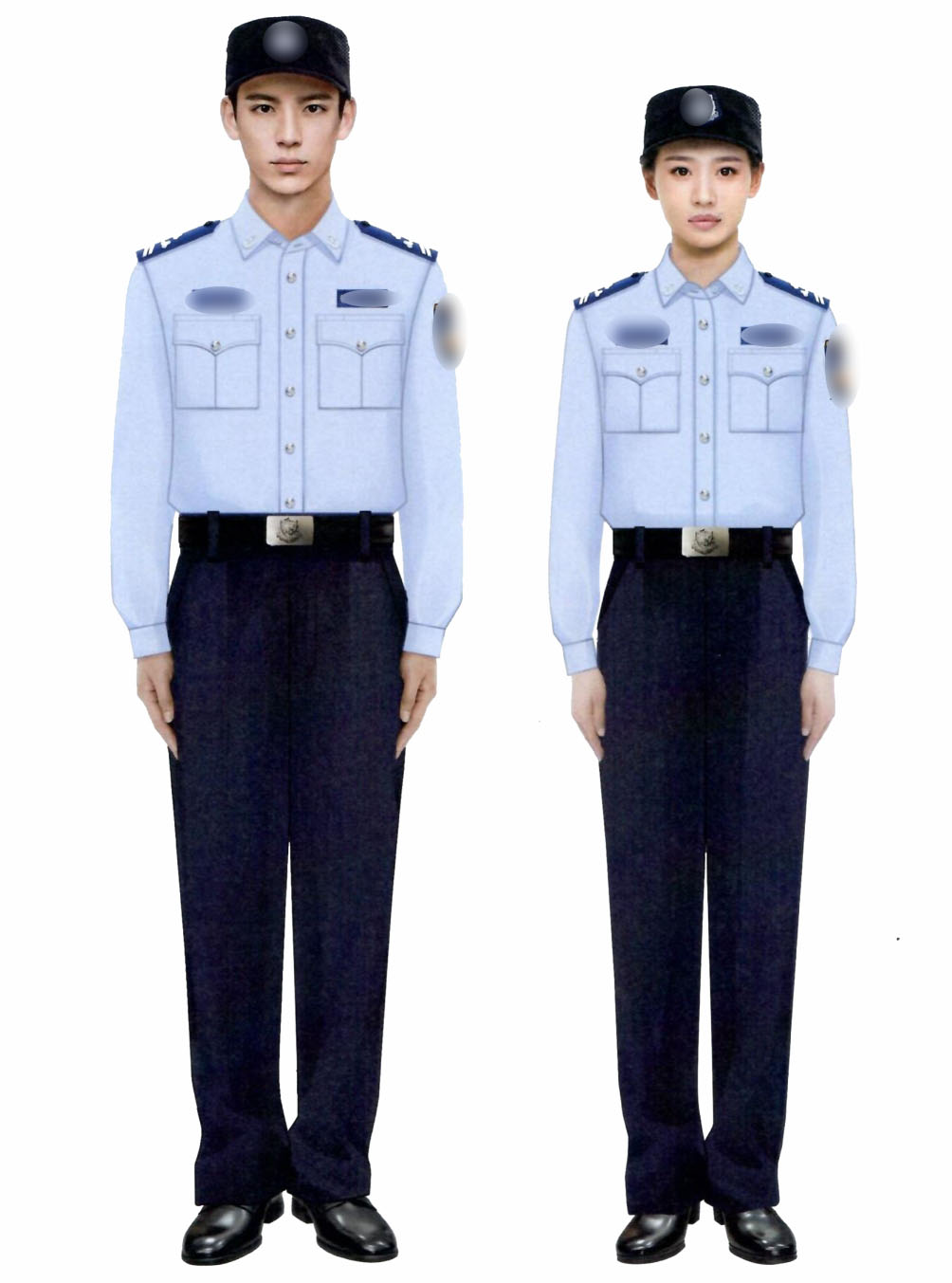 文職輔警長袖制式襯衣